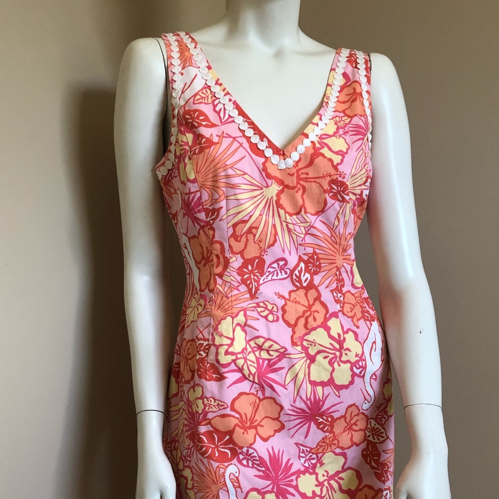 Lilly Pulitzer pink orange Heron There dress 4